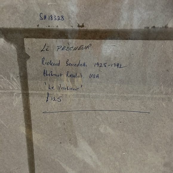 Richard Benedetti Signed Painting “Le Precheur” - Picture 4 of 4